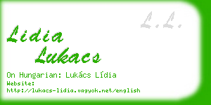 lidia lukacs business card